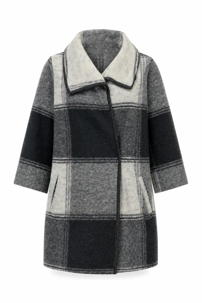 Womens UK Size M Regular Paul Costelloe Grey Wool Coat