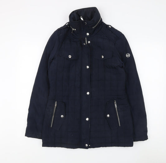 Michael Kors Women's Blue Quilted Jacket S