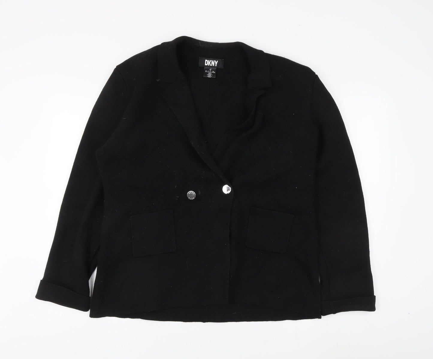 DKNY Women's Black XL Blazer with Buttons