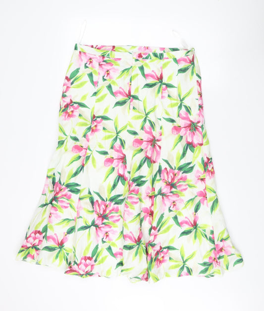 Viyella Women's Multicoloured Floral Cotton Skirt
