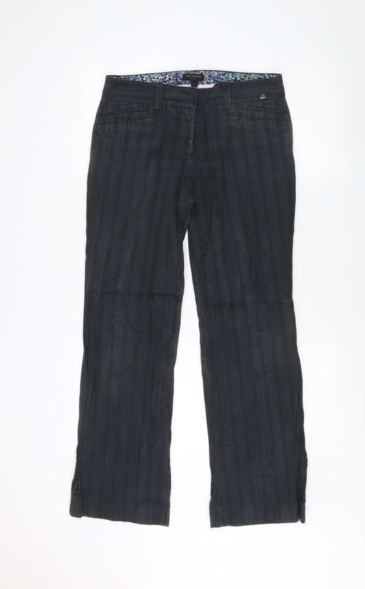 Ted Baker Women's Black Striped Trousers, Size S