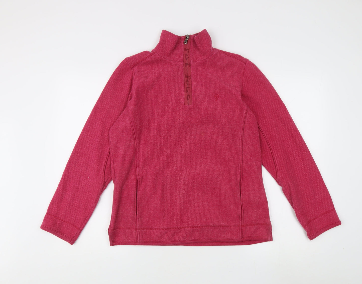 Fat Face Women's Pink Size 12 1/4 Zip Sweatshirt