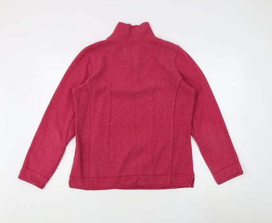 Fat Face Women's Pink Size 12 1/4 Zip Sweatshirt