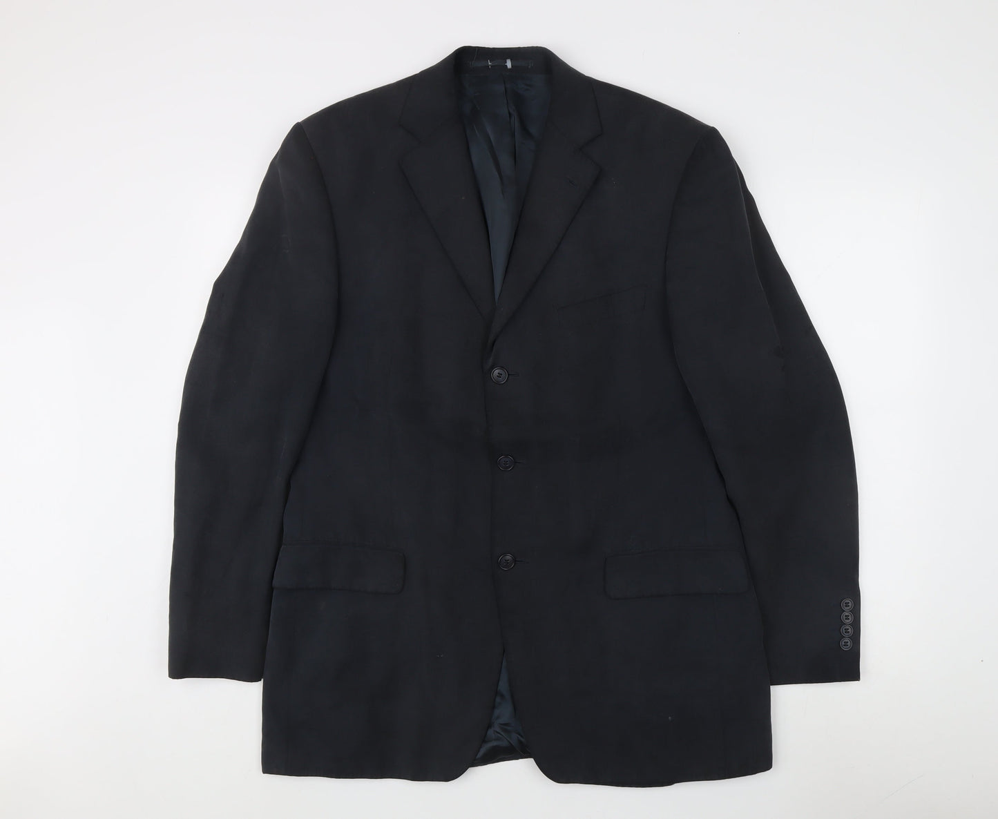 Jaeger Men's Black Blazer - Formal, Regular Fit, 52