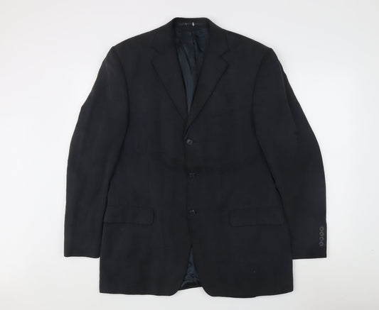 Jaeger Men's Black Blazer - Formal, Regular Fit, 52
