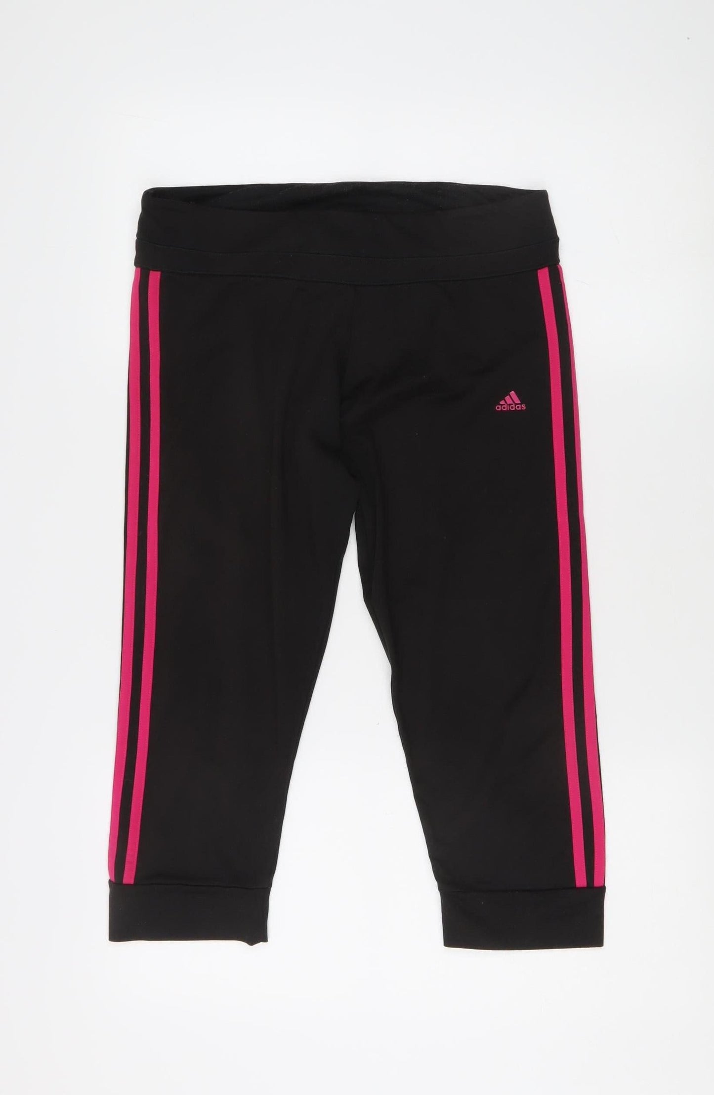 Adidas Women's Black Capri Trousers M Stretch