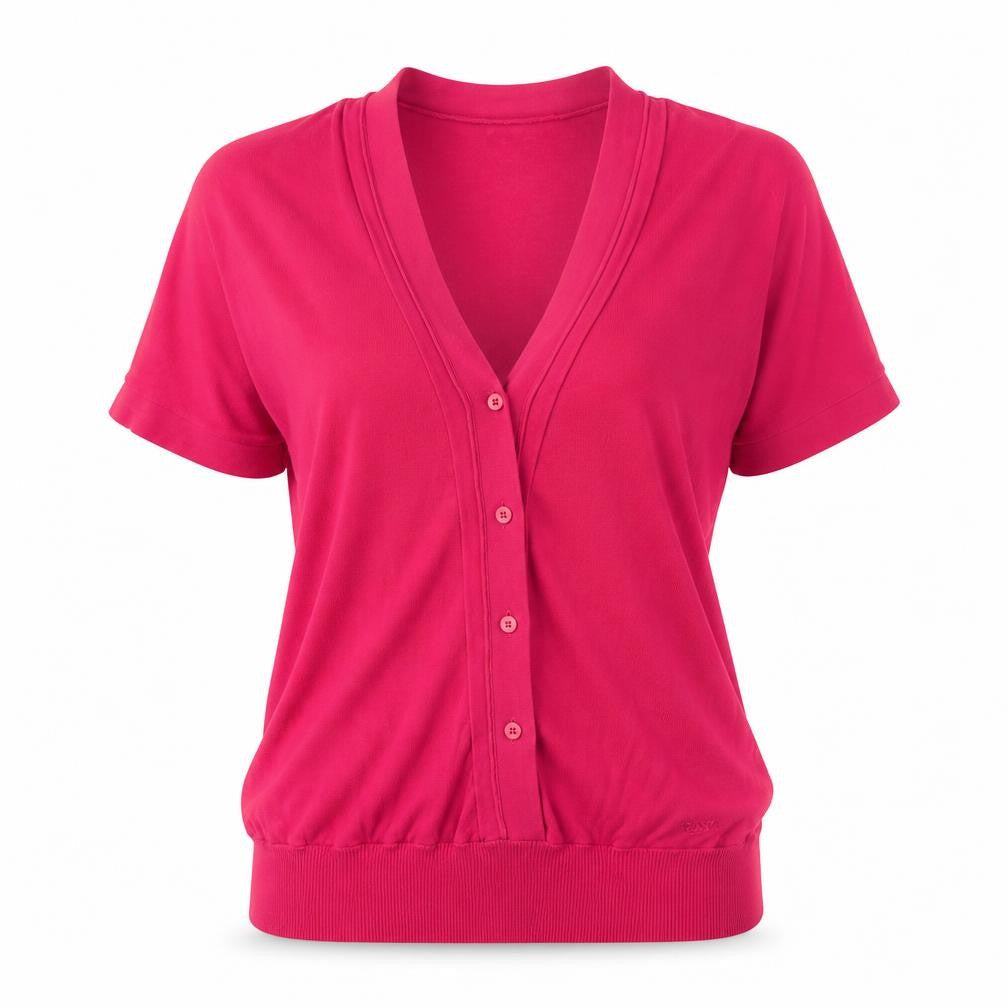 Womens UK Size M DKNY Jeans Pink 100% Cotton Button-Up