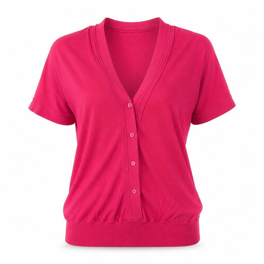 Womens UK Size M DKNY Jeans Pink 100% Cotton Button-Up