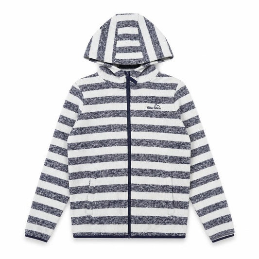 Peter Storm Boys Grey Striped Hooded Jacket Size 9-10