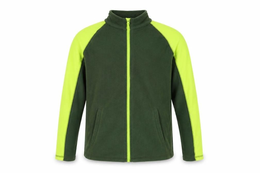 Front view of Mountain Warehouse boys’ green track jacket, 13 years - casual outdoor fleece