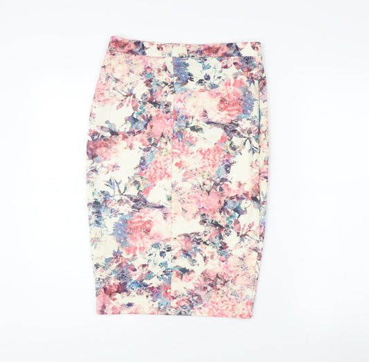 Warehouse Women's Multicoloured Floral Pencil Skirt