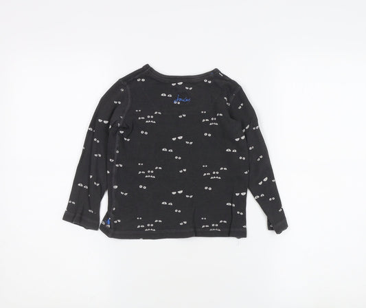 Joules Boys Black Graphic Long Sleeve T-Shirt 5 Years