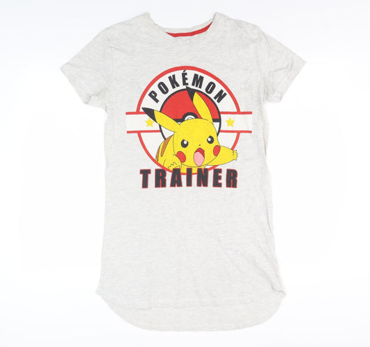 Pokémon Grey T-Shirt, Unisex, Size S, Casual Anime Style
