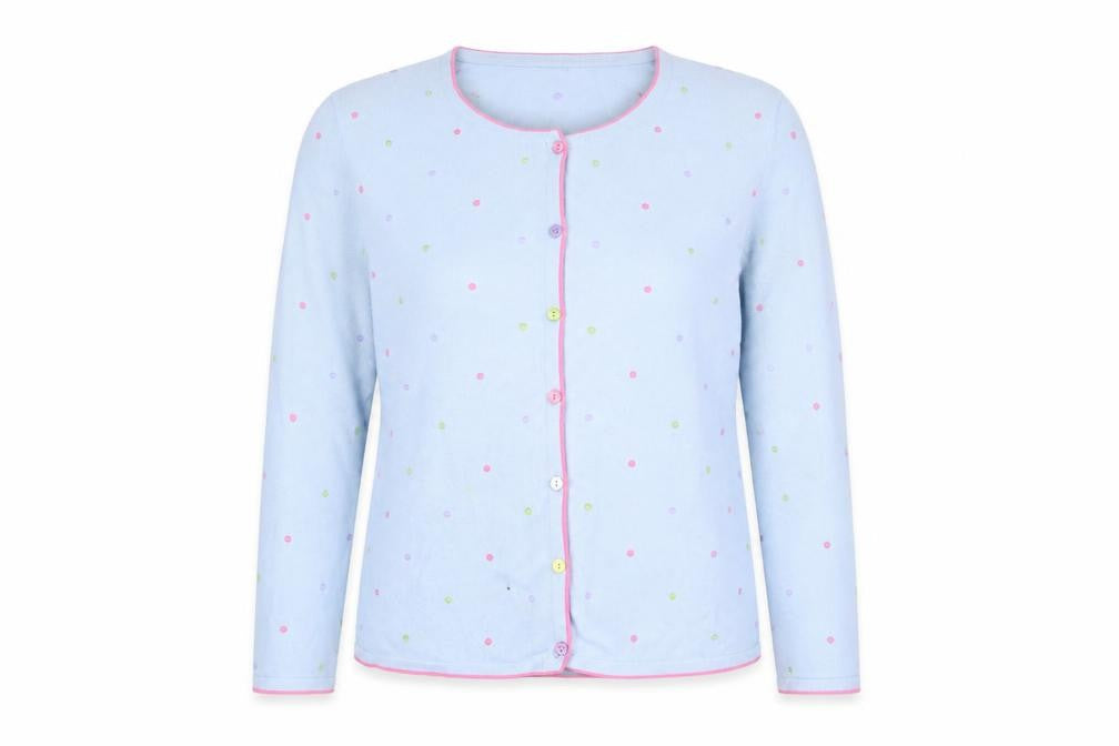 Viyella Women's Blue Polka Dot Cardigan M