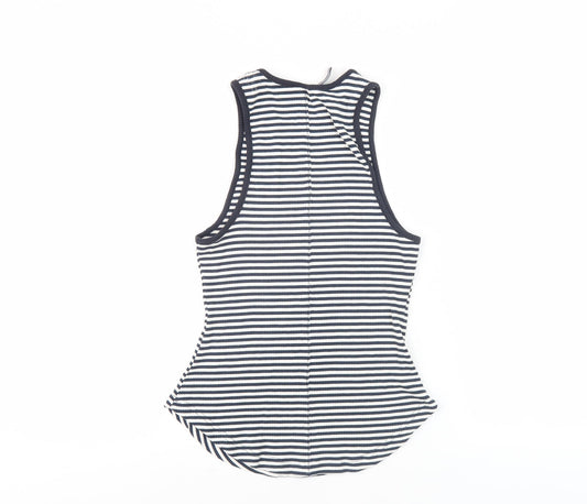 Sweaty Betty Women's Striped Tank Top, Black & White, M