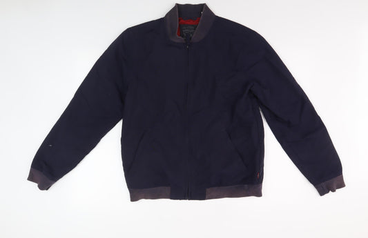 Levi's Men's Blue Bomber Jacket M, Casual Stand-Up Style