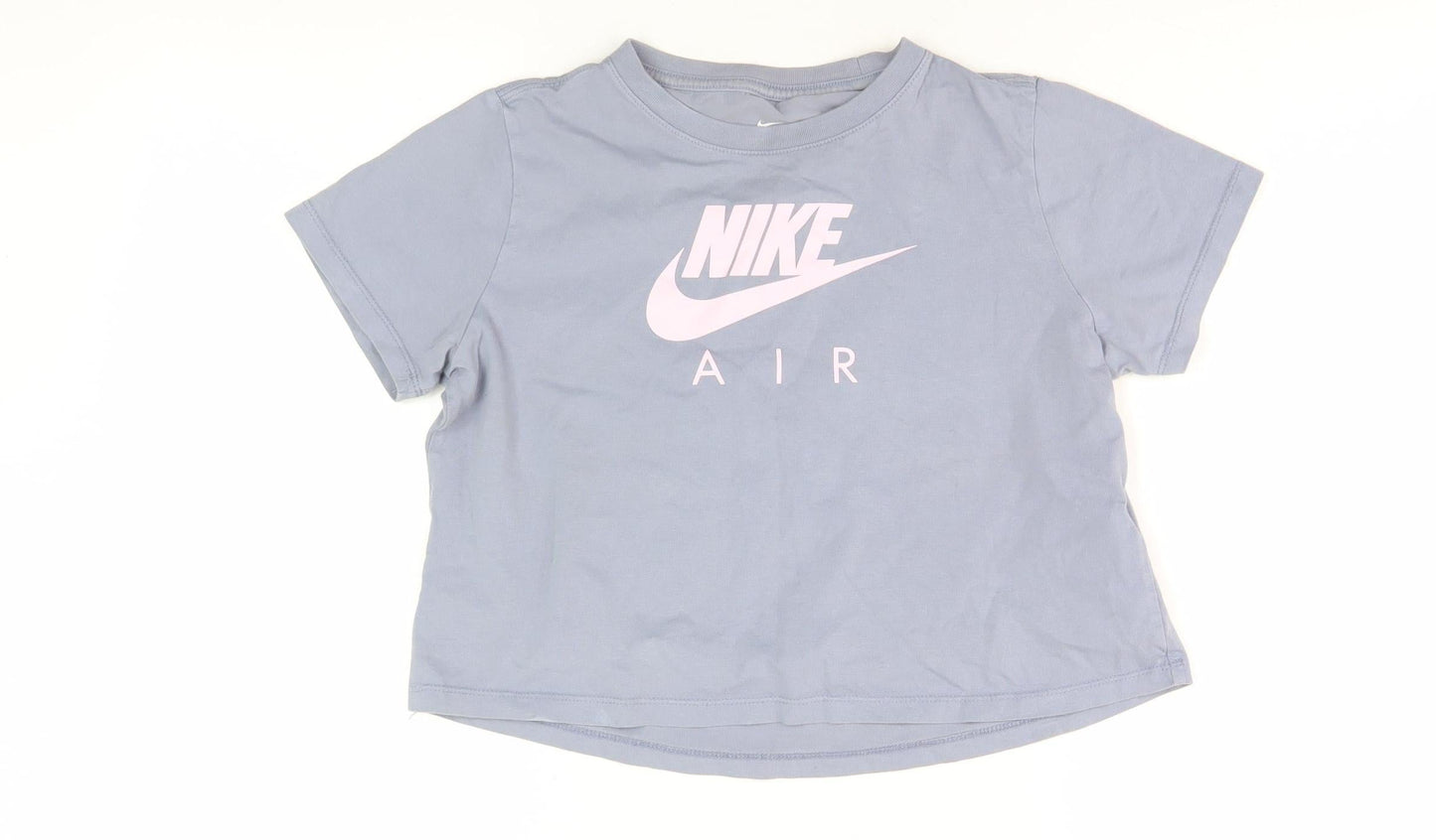 Nike Girls Blue Graphic Print T-Shirt L