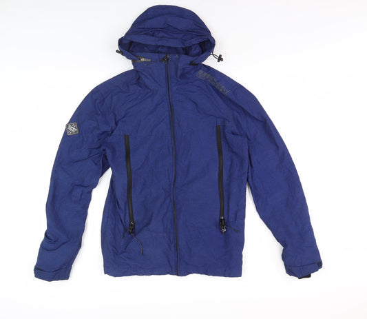 Superdry Men's Blue Hooded Jacket XS Outdoor Hiking