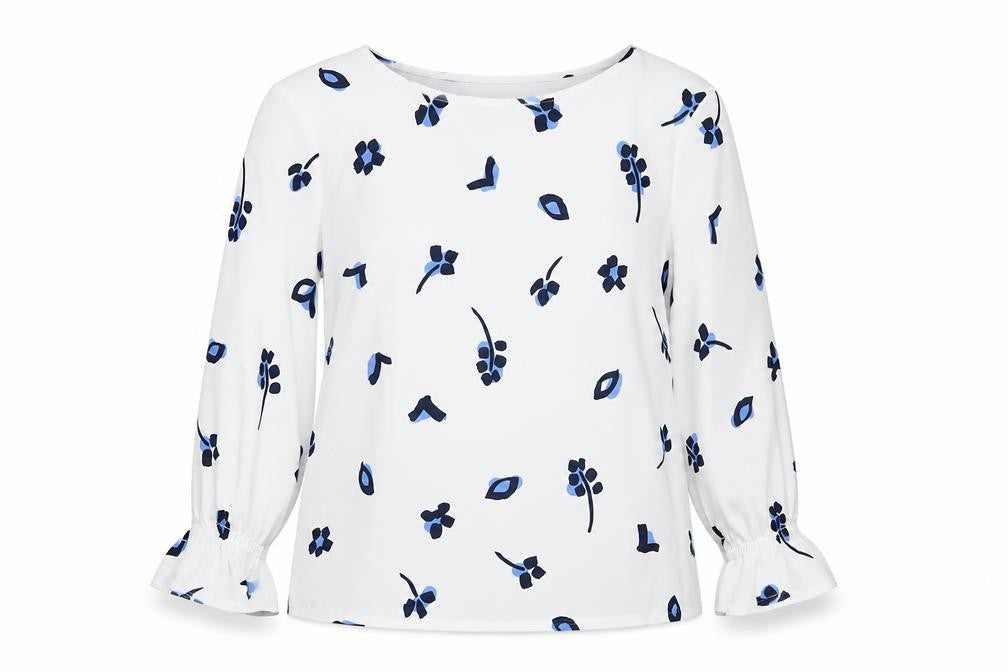 Womens UK Size 8 French Connection White Polyester Blouse