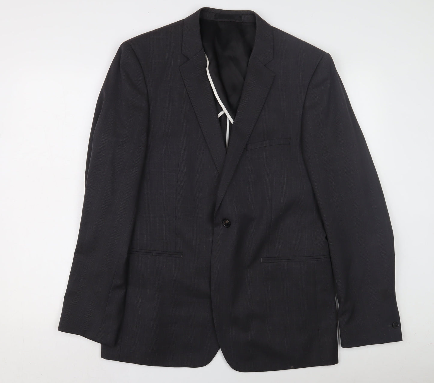 Reiss Men's Black Blazer, Size 42, Single-Breasted