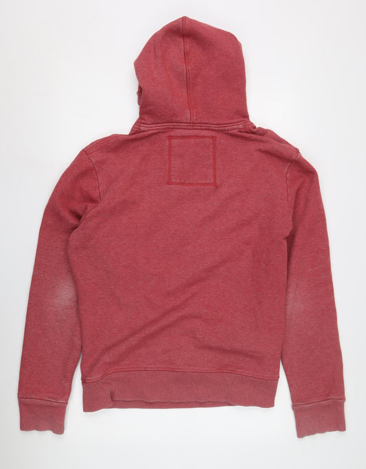 Superdry Men's Red 2XL Pullover Hoodie, Graphic Print