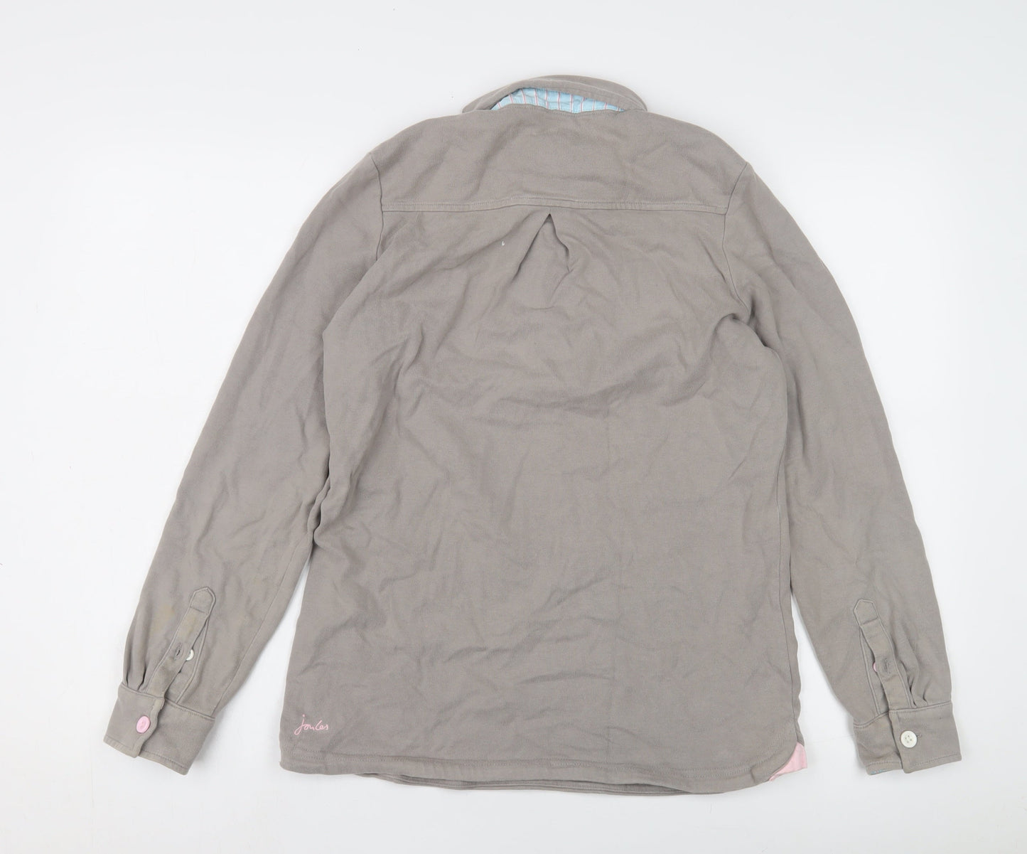 Womens UK 10  Joules Grey Henley Sweatshirt