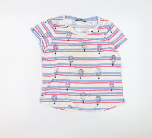 Laura Ashley Women's Multicoloured Striped T-Shirt Size 10