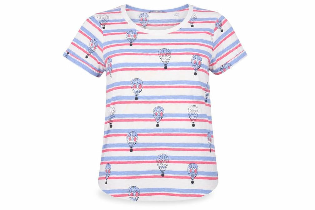 Womens UK Size 10 Laura Ashley Multicoloured Cotton T-Shirt