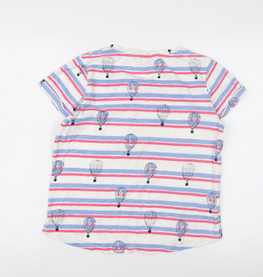 Laura Ashley Women's Multicoloured Striped T-Shirt Size 10