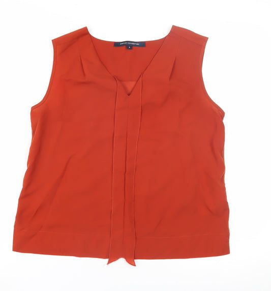 French Connection Women's Red Sleeveless Blouse