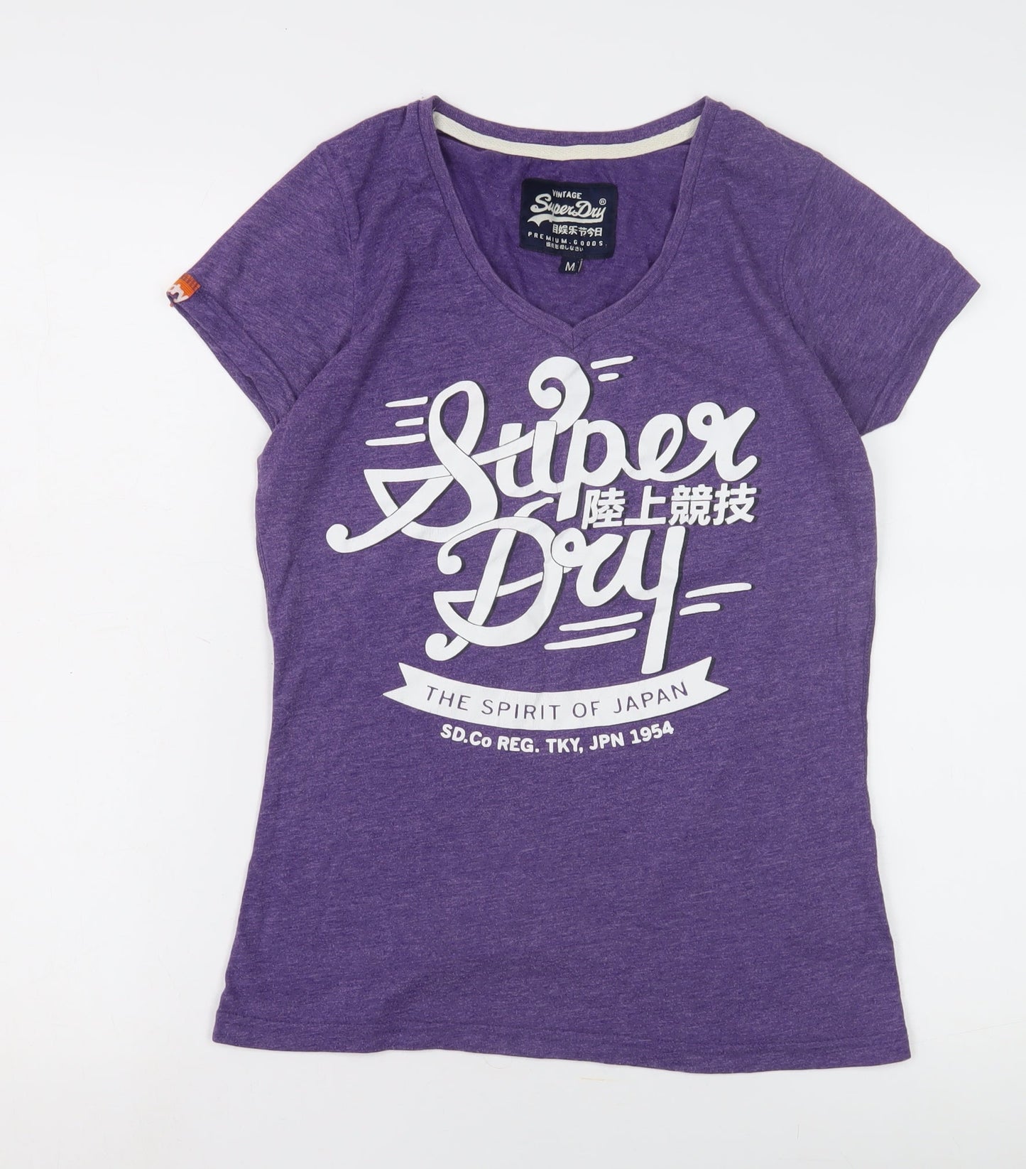 Superdry Womens Purple Jersey T-Shirt Medium