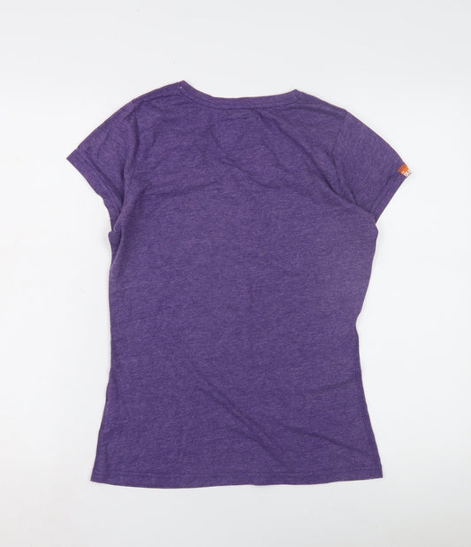 Superdry Womens Purple Jersey T-Shirt Medium