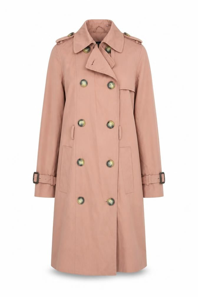 Marks and Spencer Pink Trench Coat, Size 8, Belted