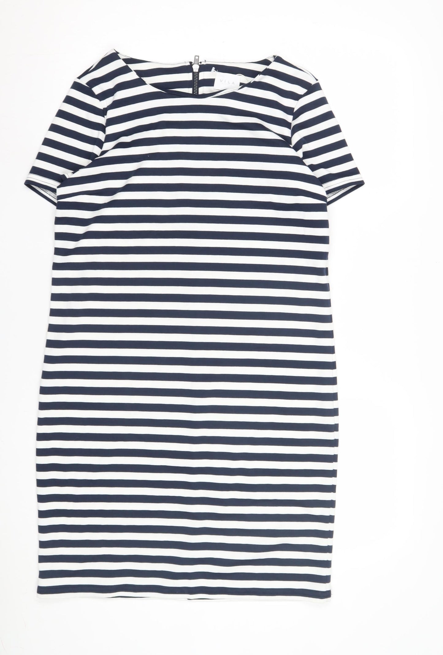 Vila Women's Multicoloured Striped Sheath Dress M