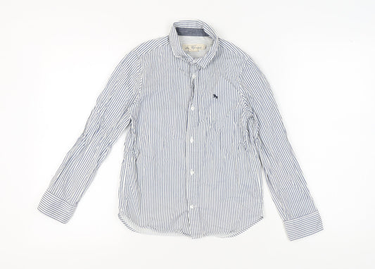 L.O.G.G. Boys Blue Striped Button-Up Shirt 9-10 Years