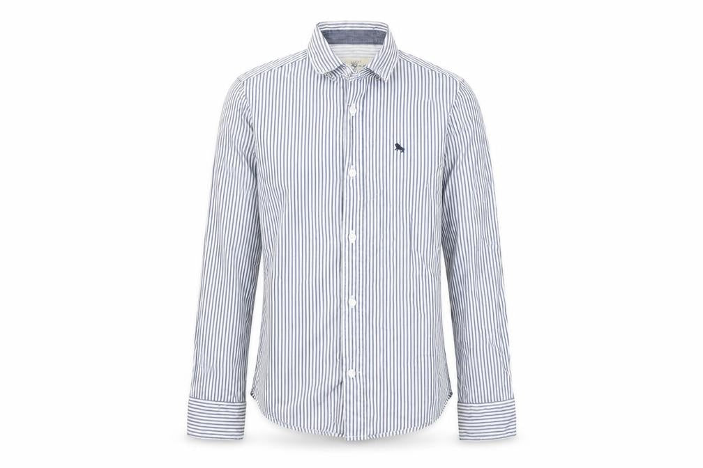 L.O.G.G. Boys Blue Striped Button-Up Shirt 9-10 Years