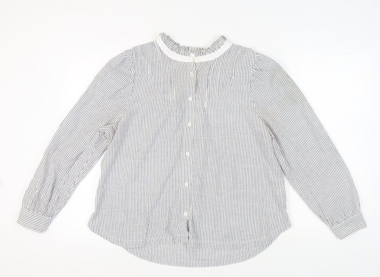 Marks and Spencer Women's White Striped Blouse UK 16