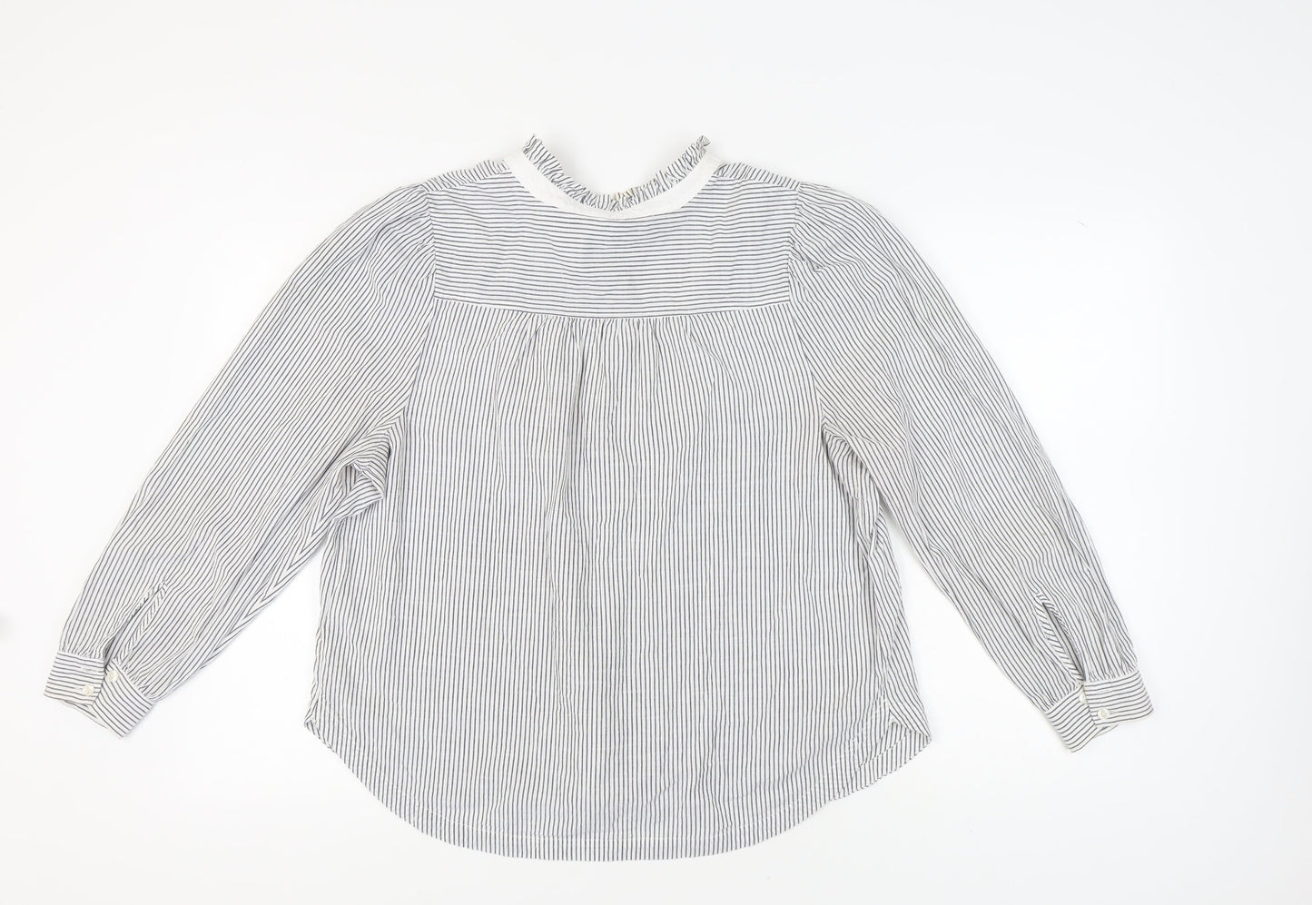 Marks and Spencer Women's White Striped Blouse UK 16