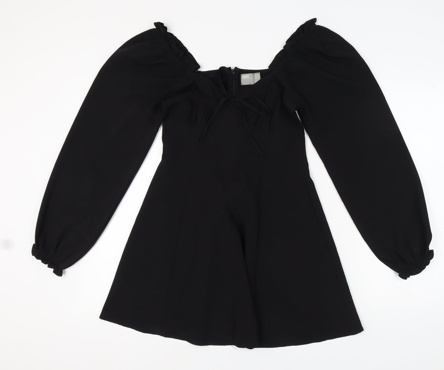 ASOS Women's Black A-Line Off Shoulder Dress Size 8