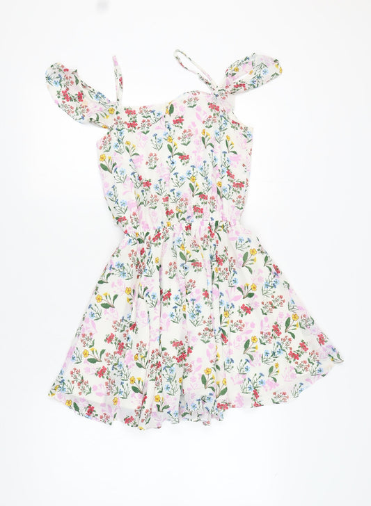 New Look 915 Girls Floral A-Line Short Dress Multicoloured
