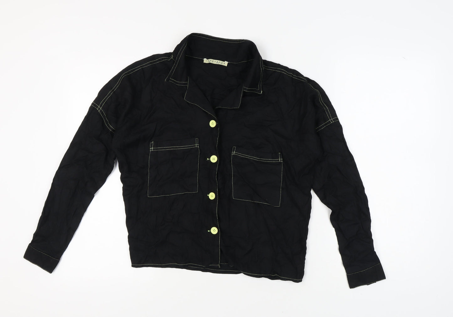 Innocence Women's Black Button-Up Shirt UK 10