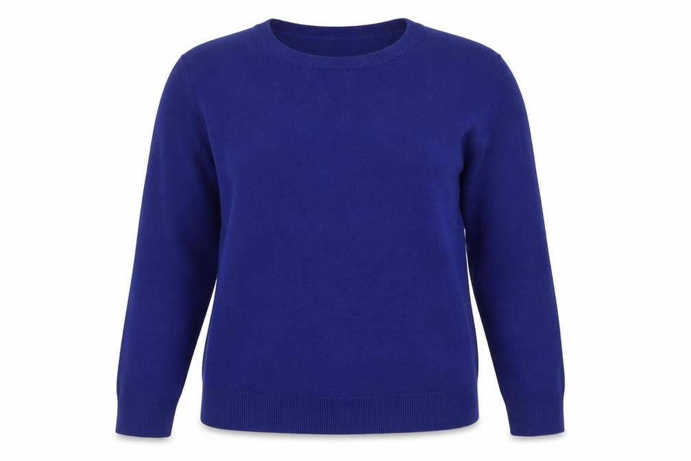 M&S Women's Blue Crew Neck Pullover Jumper Size 12
