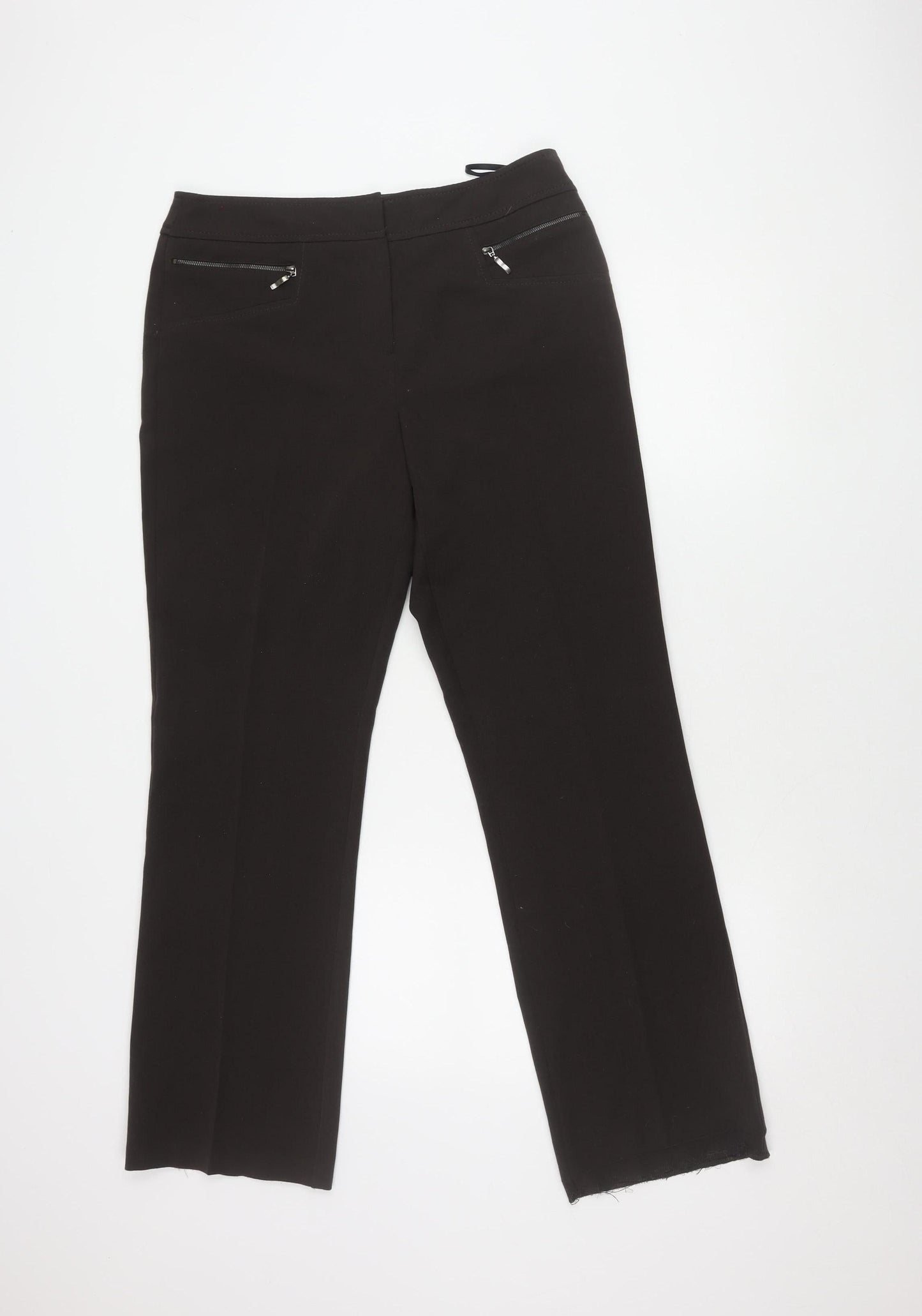 BHS Women's Black Straight Trousers Size 12