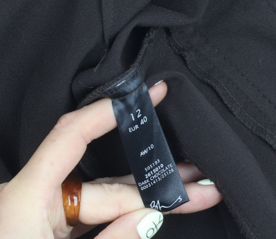 BHS Women's Black Straight Trousers Size 12