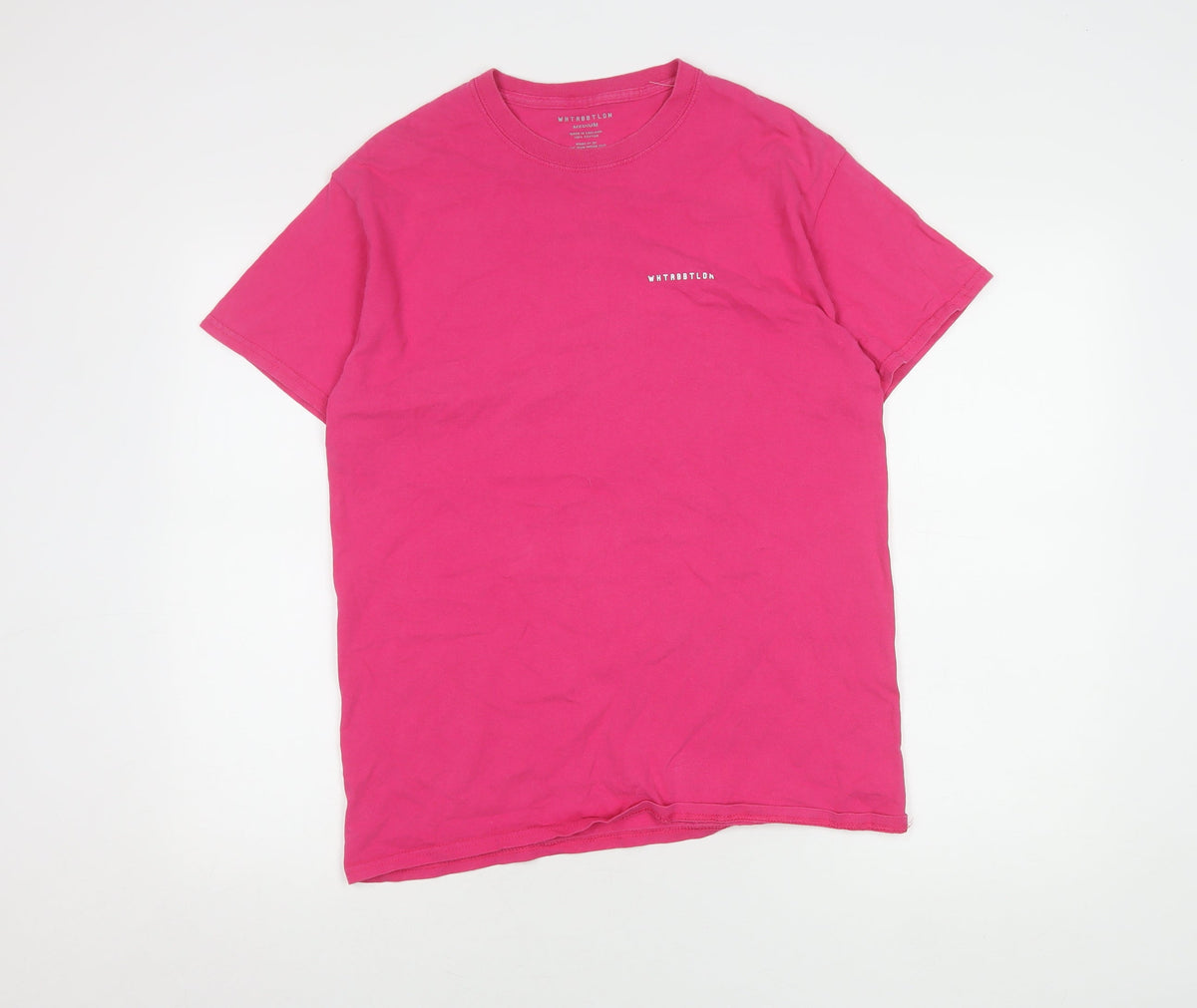 WHTRBBTLON Womens Pink Music T-Shirt Medium