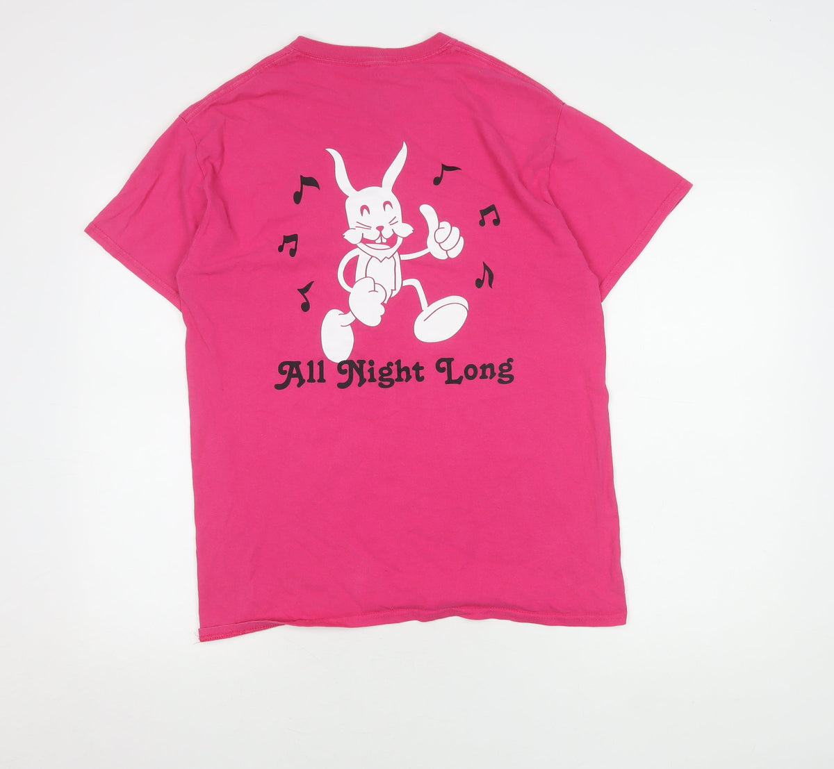 WHTRBBTLON Womens Pink Music T-Shirt Medium
