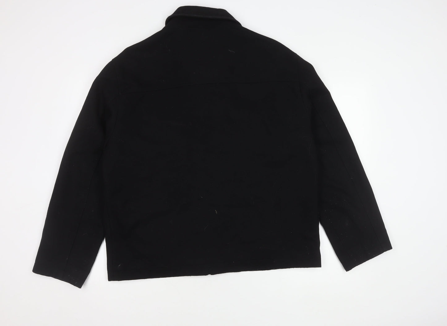 River Island Men's Black Wool Jacket Large