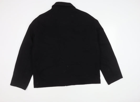 River Island Men's Black Wool Jacket Large