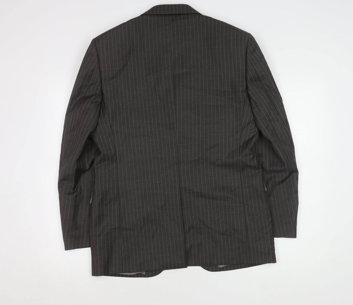 Marks and Spencer Men’s Grey Striped Wool Blazer 38S