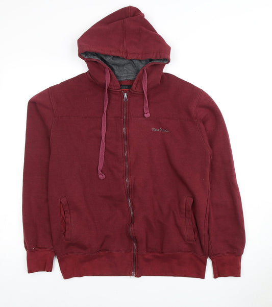 Pierre Cardin Men's Red Full Zip Hoodie, Size L